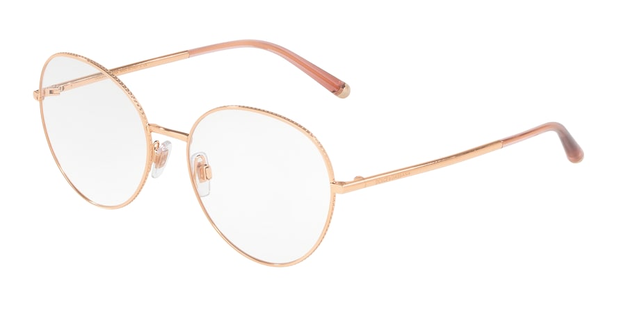 DOLCE & GABBANA DG1313 Round Eyeglasses  1298-PINK GOLD 56-17-140 - Color Map pink