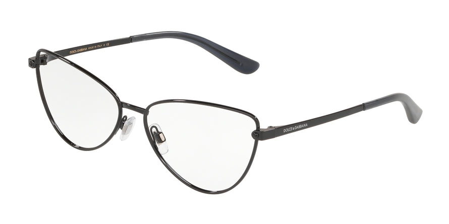 DOLCE & GABBANA DG1321 Irregular Eyeglasses  01-BLACK 58-15-140 - Color Map black