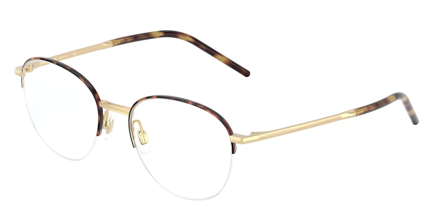 DOLCE & GABBANA DG1329 Phantos Eyeglasses  1343-GOLD/HAVANA 53-19-145 - Color Map havana