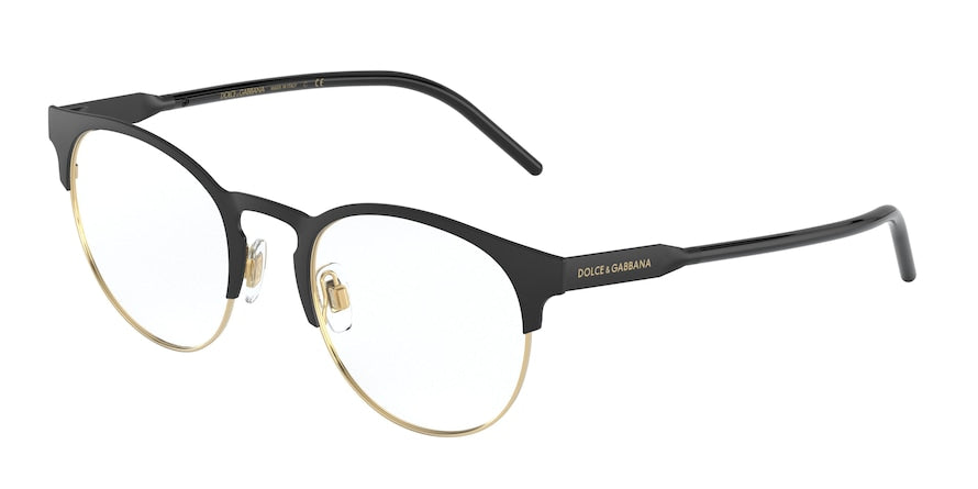 DOLCE & GABBANA DG1331 Phantos Eyeglasses  1268-MATTE BLACK/GOLD 51-21-150 - Color Map black