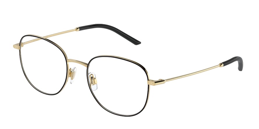 DOLCE & GABBANA DG1332 Phantos Eyeglasses  1311-GOLD/MATTE BLACK 52-19-145 - Color Map gold