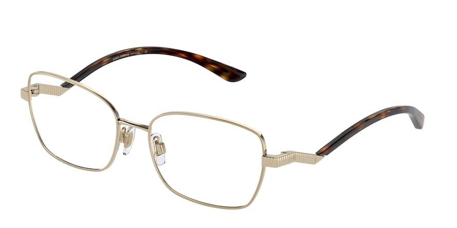 DOLCE & GABBANA DG1334 Rectangle Eyeglasses  02-GOLD 55-17-140 - Color Map gold