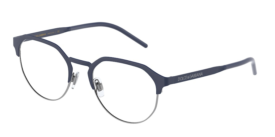 DOLCE & GABBANA DG1335 Phantos Eyeglasses  1280-MATTE BLUE/GUNMETAL 52-20-145 - Color Map blue
