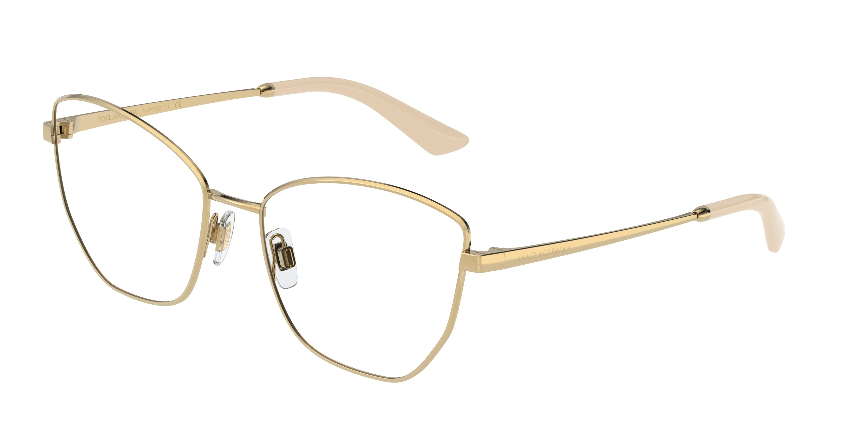 DOLCE & GABBANA DG1340 Butterfly Eyeglasses  02-Gold 56-140-17 - Color Map Gold