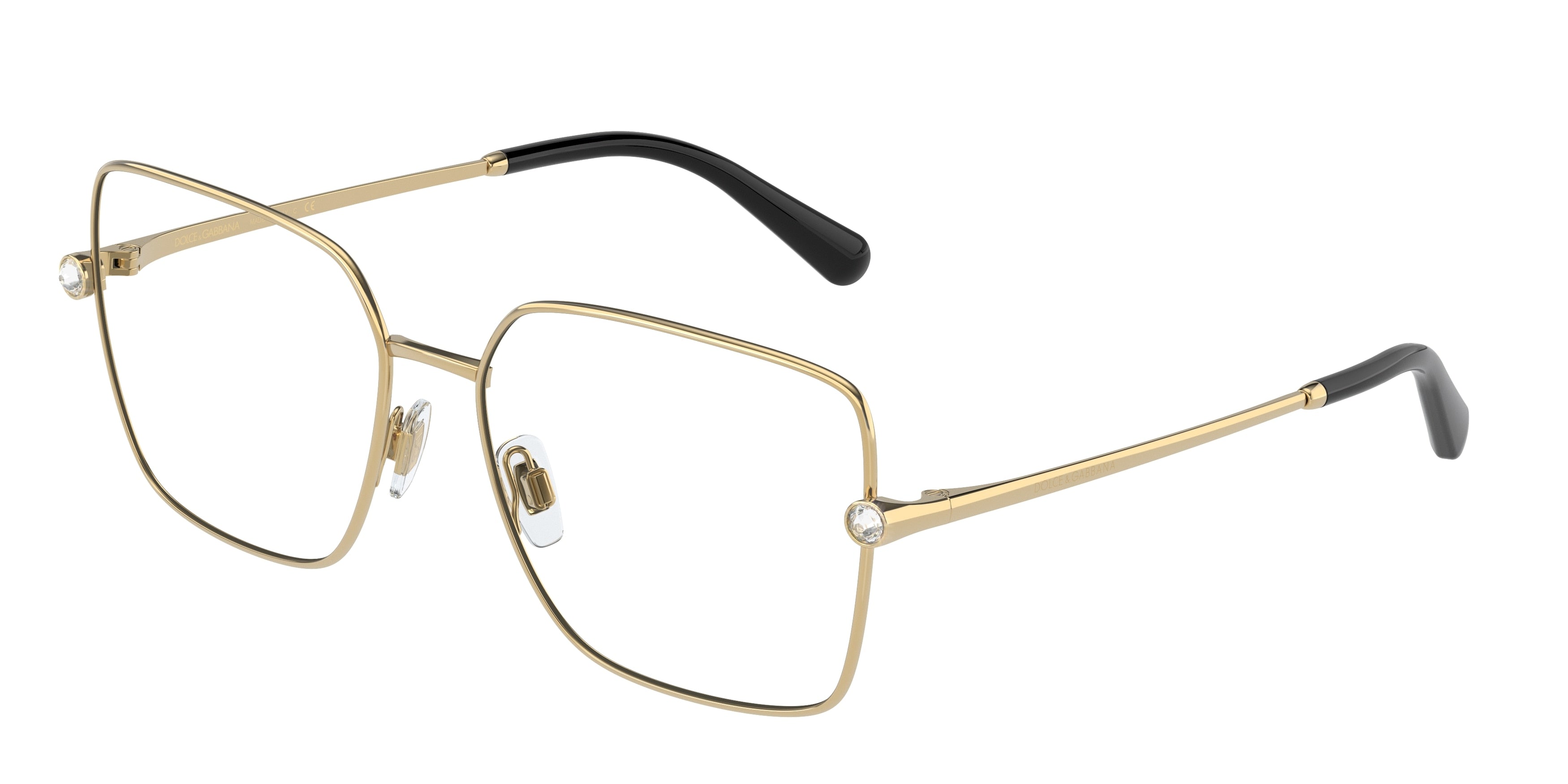 DOLCE & GABBANA DG1341B Square Eyeglasses  02-Gold 57-140-16 - Color Map Gold