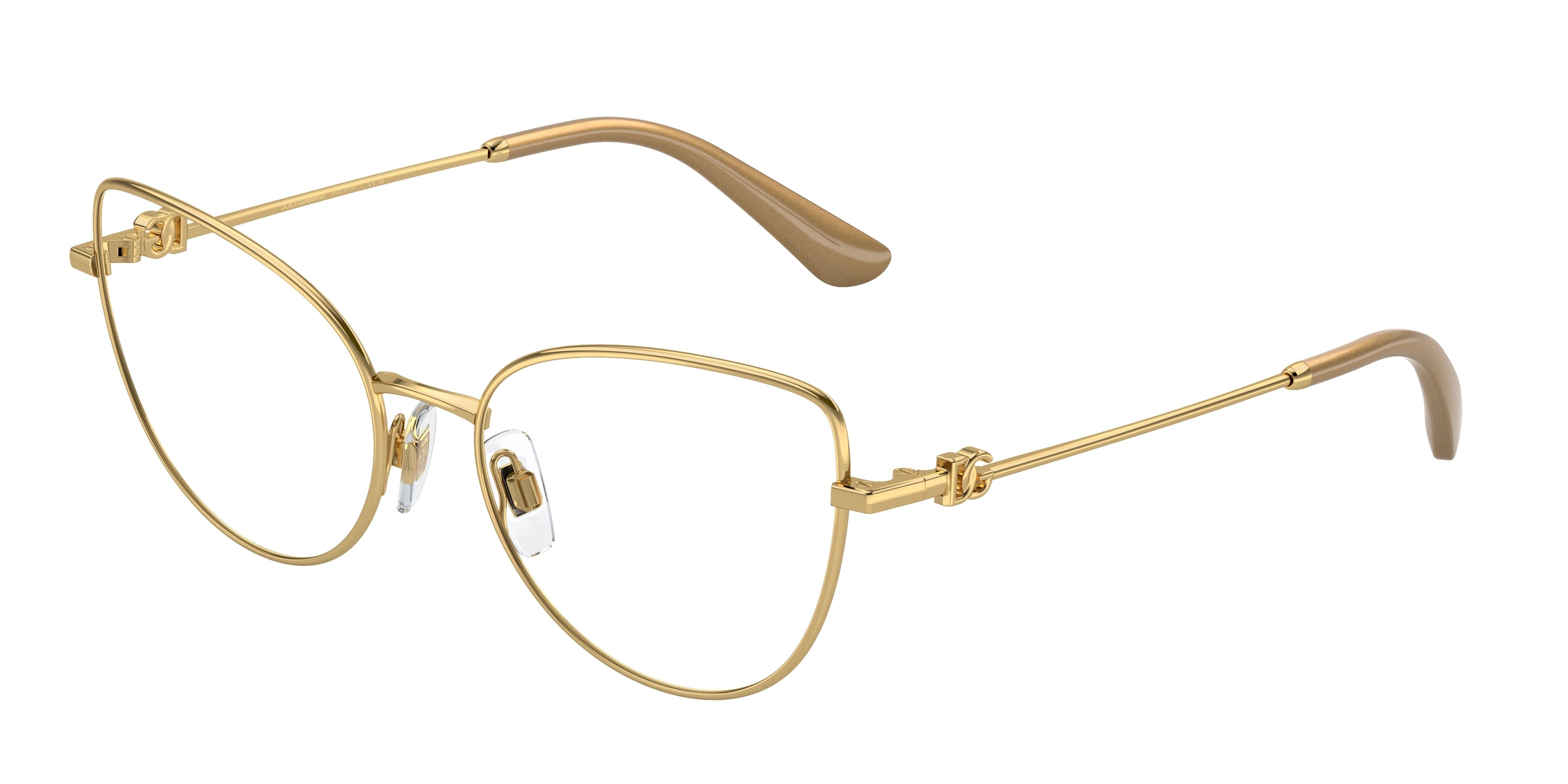 DOLCE & GABBANA DG1347 Cat Eye Eyeglasses  02-Gold 56-145-17 - Color Map Gold