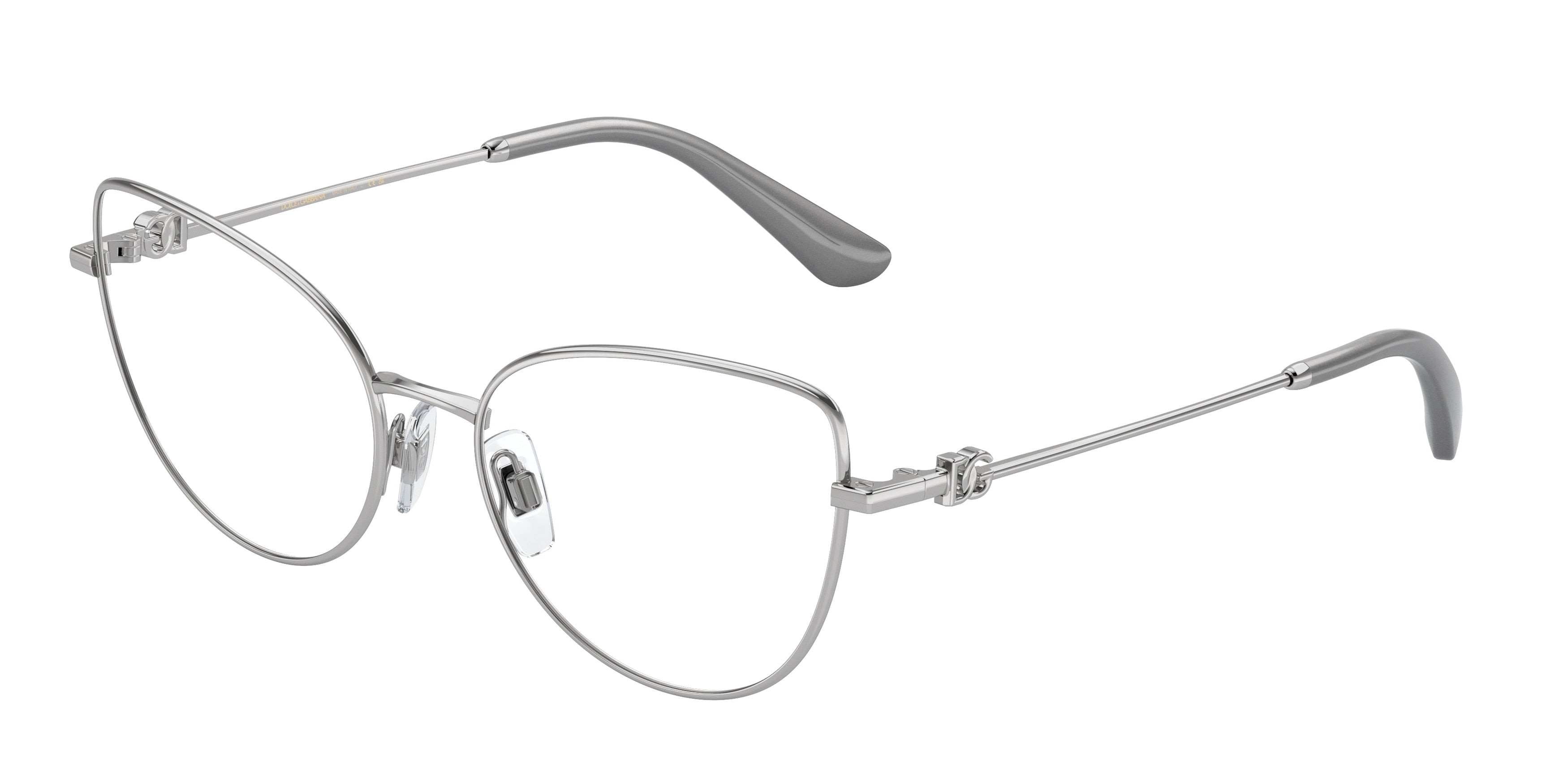 DOLCE & GABBANA DG1347 Cat Eye Eyeglasses  05-Silver 56-145-17 - Color Map Silver