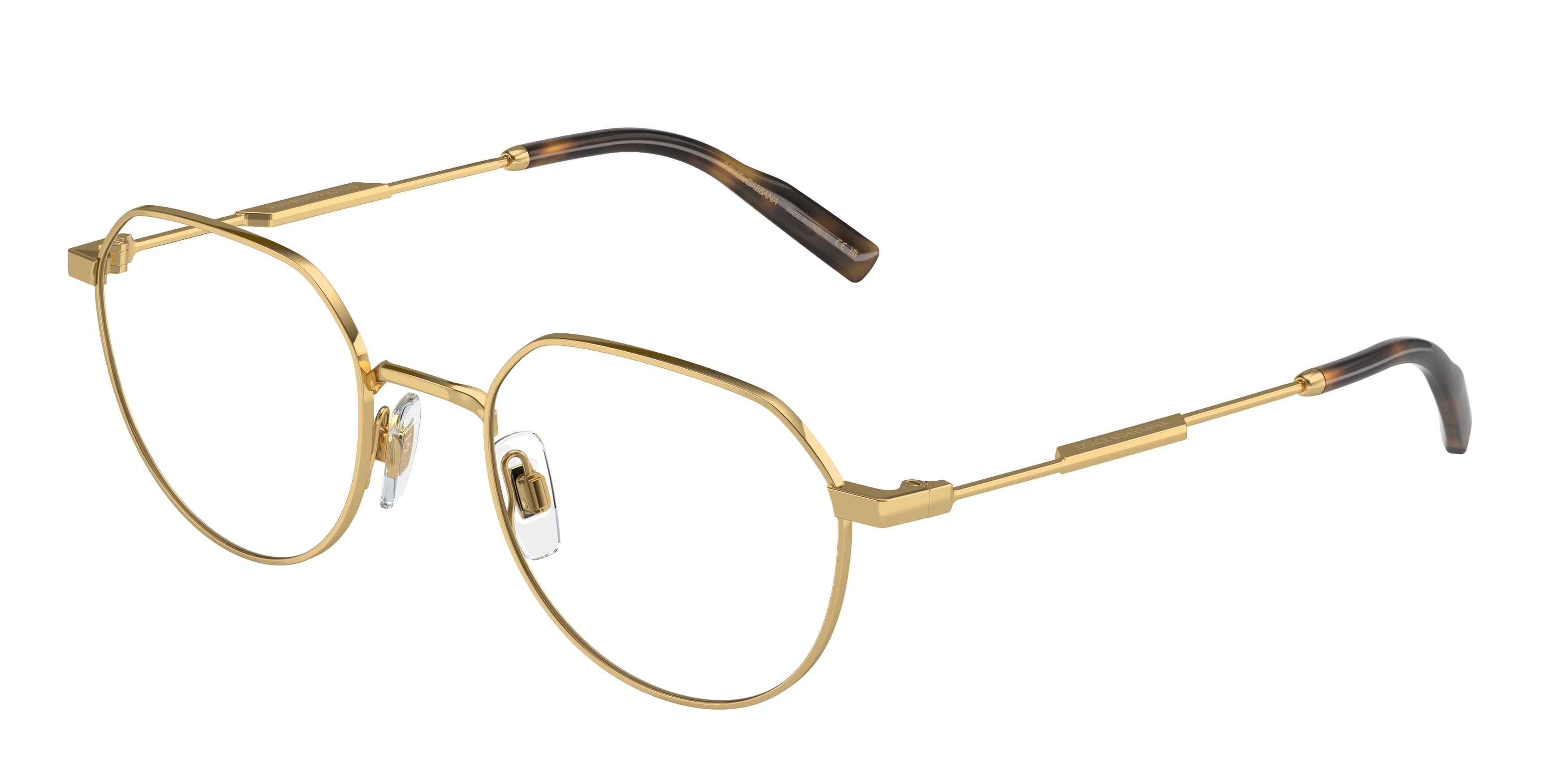 DOLCE & GABBANA DG1349 Phantos Eyeglasses  02-Gold 52-145-21 - Color Map Gold