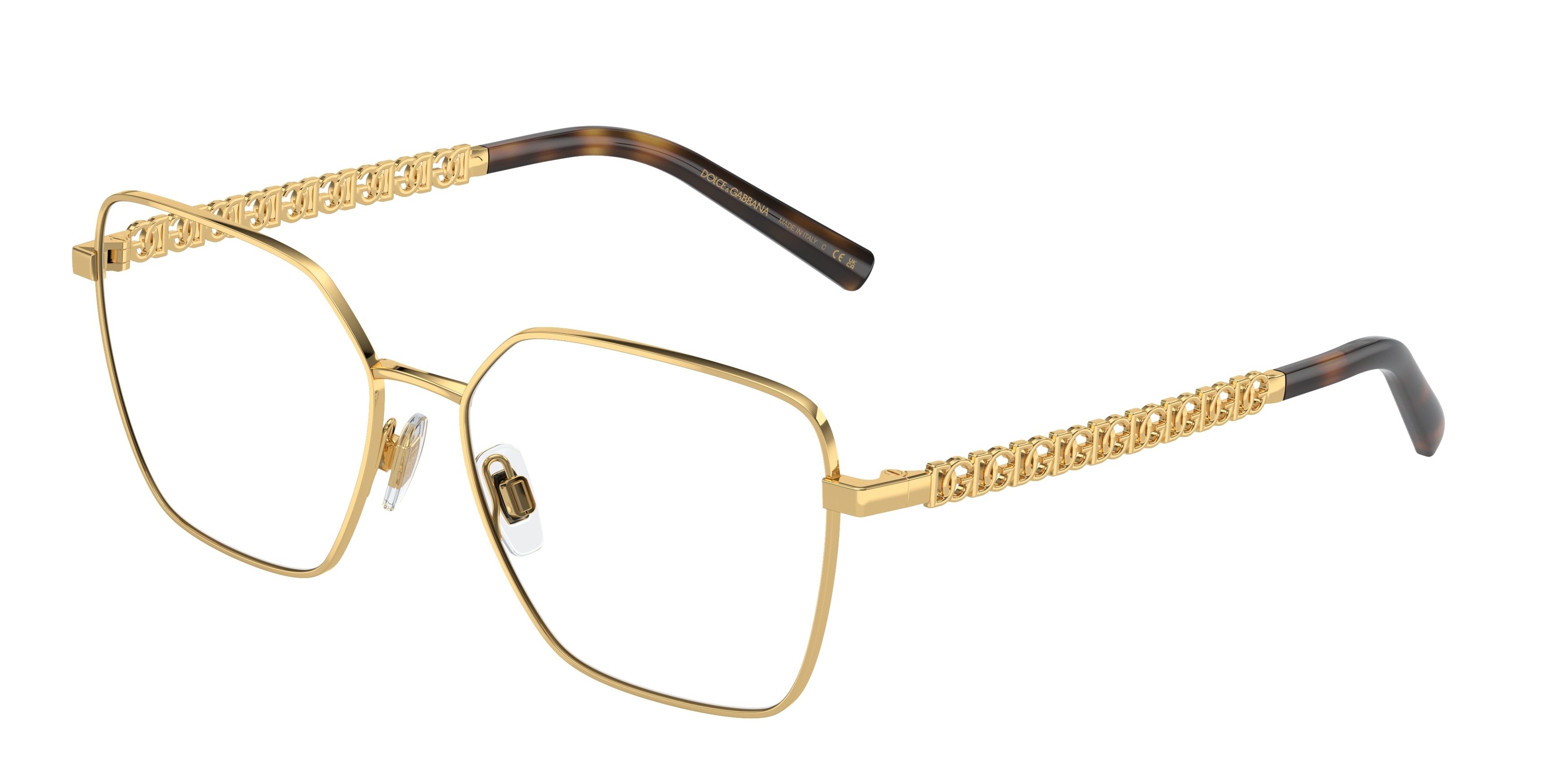 DOLCE & GABBANA DG1351 Square Eyeglasses  02-Gold 56-140-15 - Color Map Gold