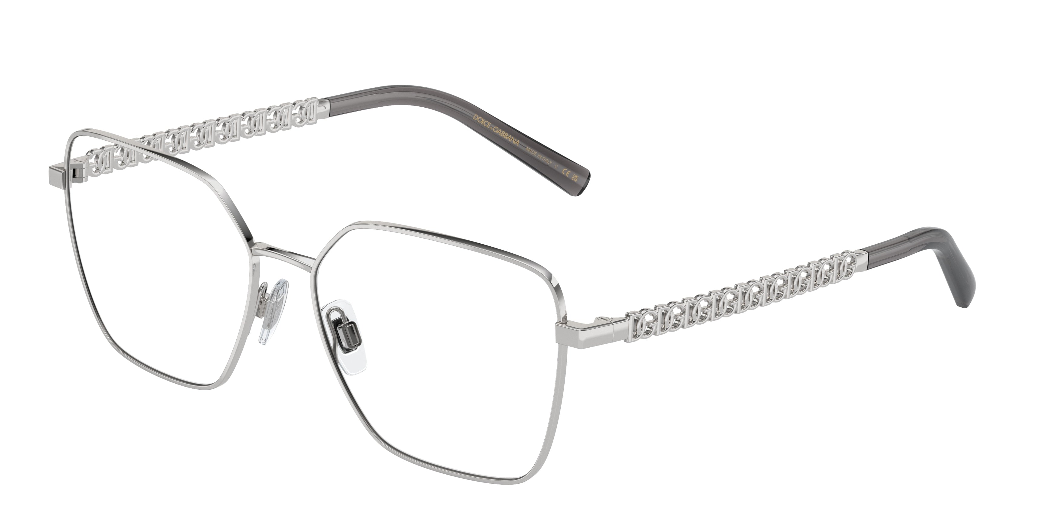 DOLCE & GABBANA DG1351 Square Eyeglasses  05-Silver 56-140-15 - Color Map Silver