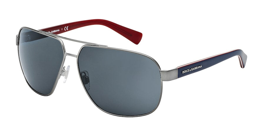 DOLCE & GABBANA URBAN DG2140 Pilot Sunglasses  125087-MATTE GUNMETAL 63-12-130 - Color Map gunmetal
