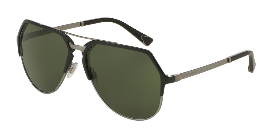 DOLCE & GABBANA DG2151 Pilot Sunglasses  01/71-BLACK/GUNMETAL 59-15-140 - Color Map black