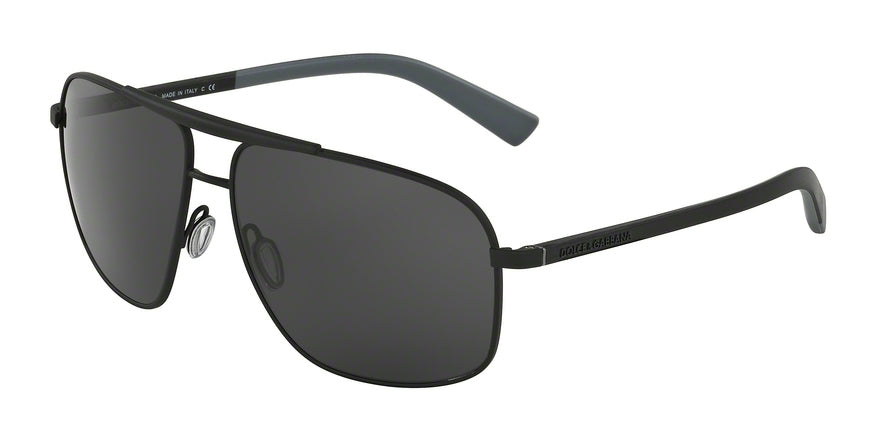 DOLCE & GABBANA DG2154 Pilot Sunglasses  126087-BLACK RUBBER 61-14-140 - Color Map black