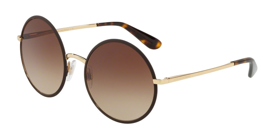 DOLCE & GABBANA DG2155 Round Sunglasses  132013-MATTE BROWN 56-20-140 - Color Map brown