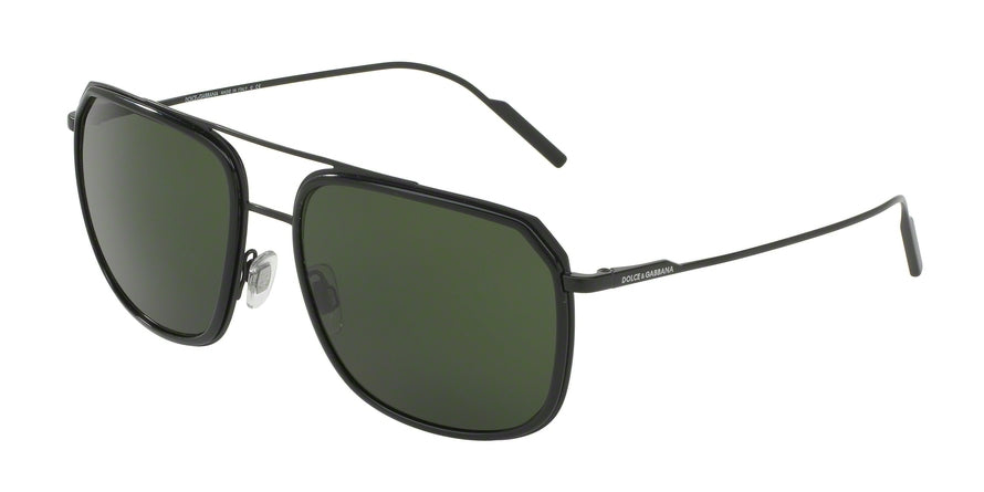 DOLCE & GABBANA DG2165 Square Sunglasses  110671-BLACK/MATTE BLACK 58-17-140 - Color Map black