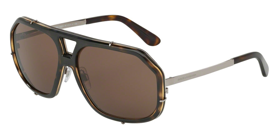 DOLCE & GABBANA DG2167 Pilot Sunglasses  04/73-HAVANA 61-15-140 - Color Map havana