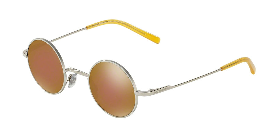 DOLCE & GABBANA DG2168 Round Sunglasses  05/F9-SILVER 42-24-145 - Color Map silver