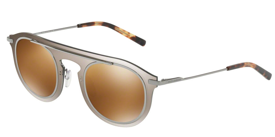 DOLCE & GABBANA DG2169 Round Sunglasses  04/6H-MIRROR PALE GOLD 48-26-145 - Color Map gold