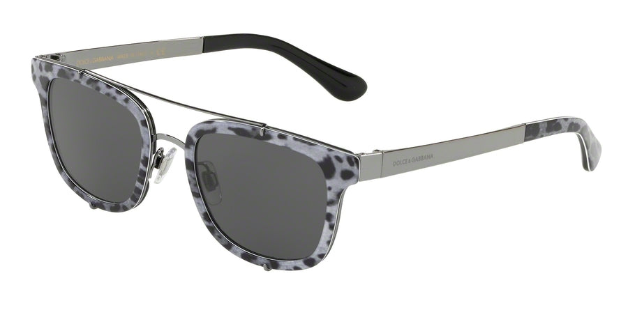 DOLCE & GABBANA DG2175 Square Sunglasses  316287-LEO BLACK ON BLACK 51-21-145 - Color Map black