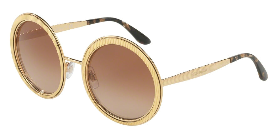 DOLCE & GABBANA DG2179 Round Sunglasses  02/13-GOLD 54-23-140 - Color Map gold