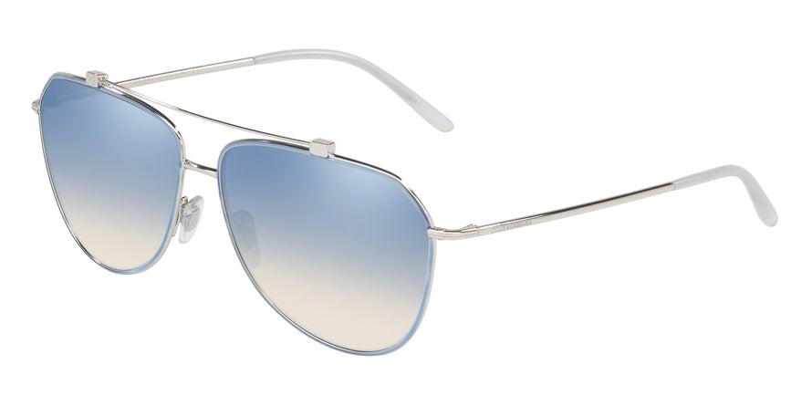 DOLCE & GABBANA DG2190 Pilot Sunglasses  1325V6-AZURE/SILVER 59-13-140 - Color Map silver