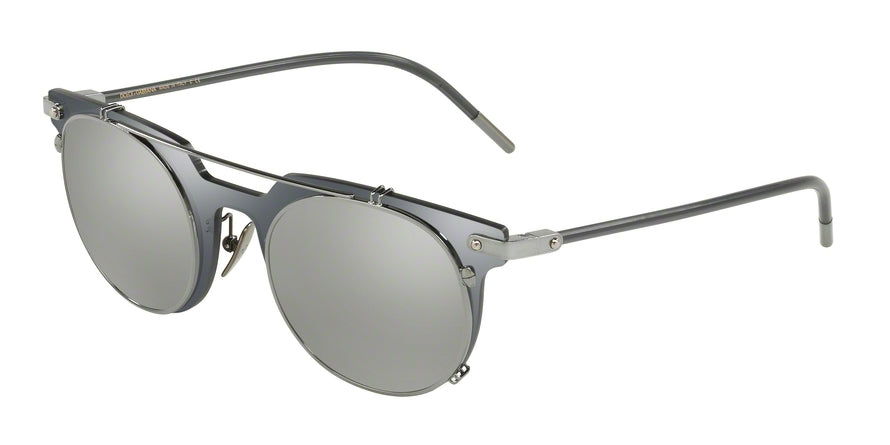 DOLCE & GABBANA DG2196 Phantos Sunglasses  04/6G-GREY MIRROR BLACK 49-22-145 - Color Map black