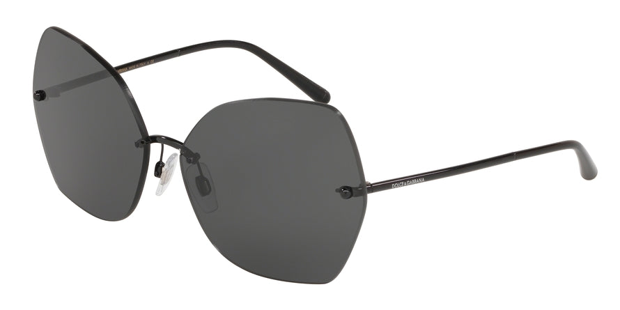 DOLCE & GABBANA DG2204 Butterfly Sunglasses  01/87-BLACK 64-14-140 - Color Map black