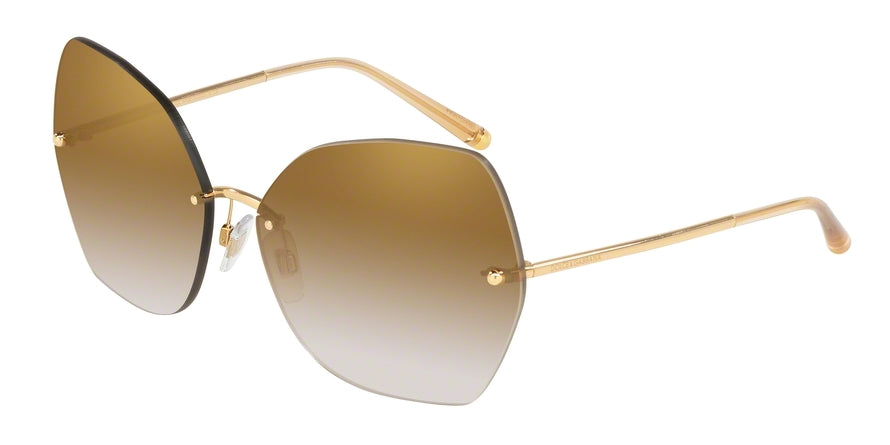 DOLCE & GABBANA DG2204 Butterfly Sunglasses  02/6E-GOLD 64-14-140 - Color Map gold