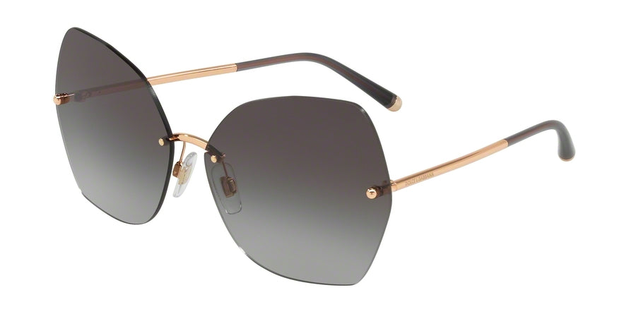 DOLCE & GABBANA DG2204 Butterfly Sunglasses  12988G-PINK GOLD 64-14-140 - Color Map gold
