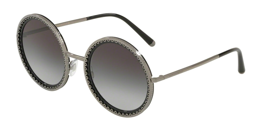 DOLCE & GABBANA DG2211 Round Sunglasses  04/8G-BLACK 53-24-140 - Color Map black