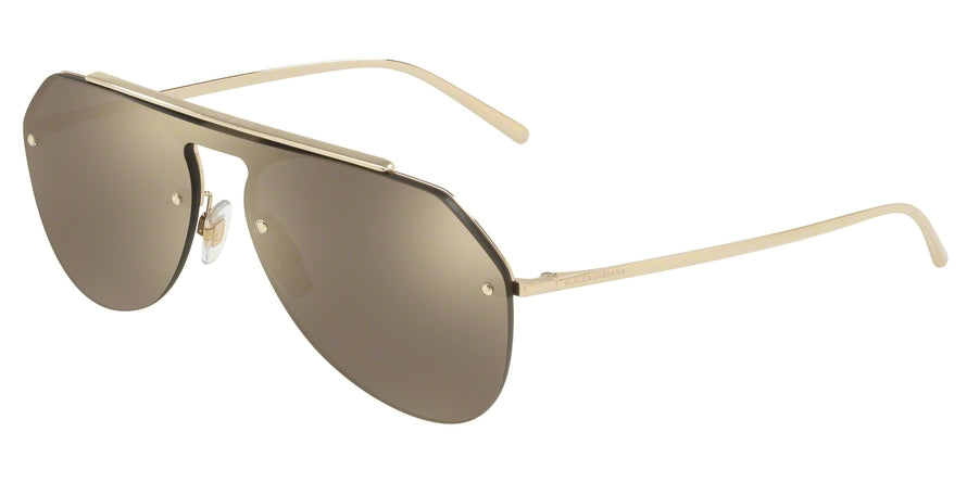 DOLCE & GABBANA DG2213 Pilot Sunglasses  488/5A-PALE GOLD 34-134-145 - Color Map gold