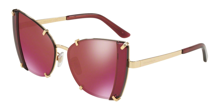 DOLCE & GABBANA DG2214 Butterfly Sunglasses  02/D0-GOLD/BLACK CHERRY 53-15-140 - Color Map black