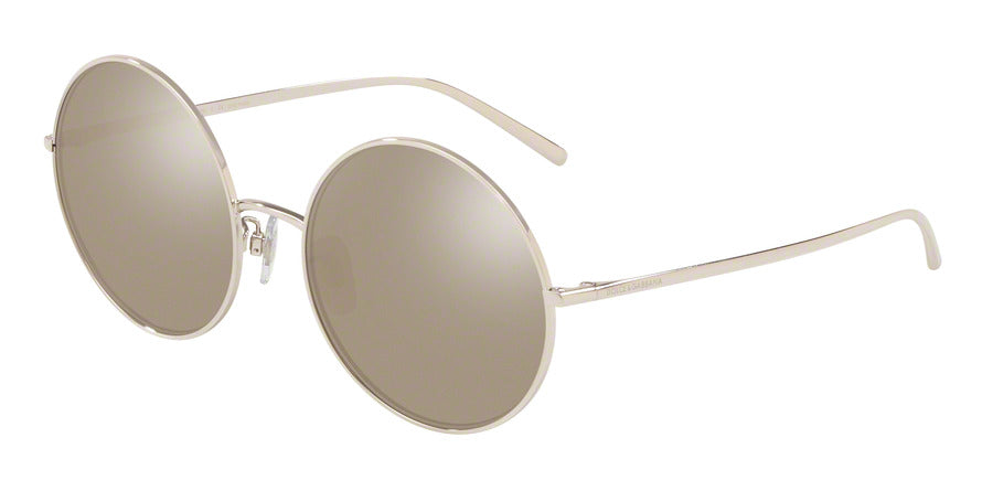 DOLCE & GABBANA DG2215K Round Sunglasses  K05/6G-SILVER PLATED 58-19-145 - Color Map silver