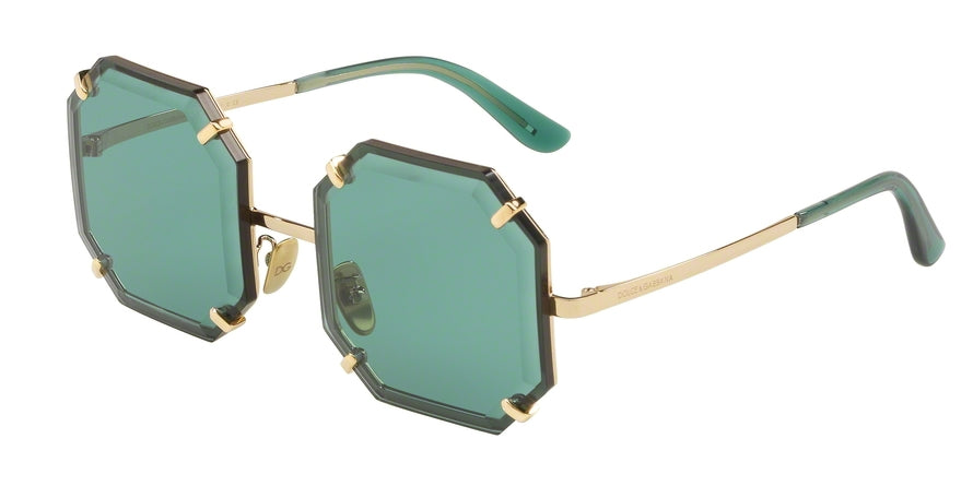 DOLCE & GABBANA DG2216 Square Sunglasses  02/71-GOLD 55-20-140 - Color Map gold