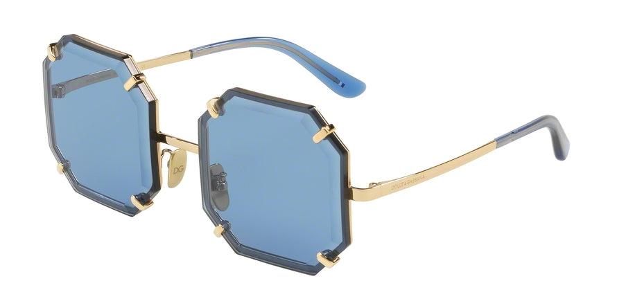 DOLCE & GABBANA DG2216 Square Sunglasses  02/80-GOLD 55-20-140 - Color Map gold