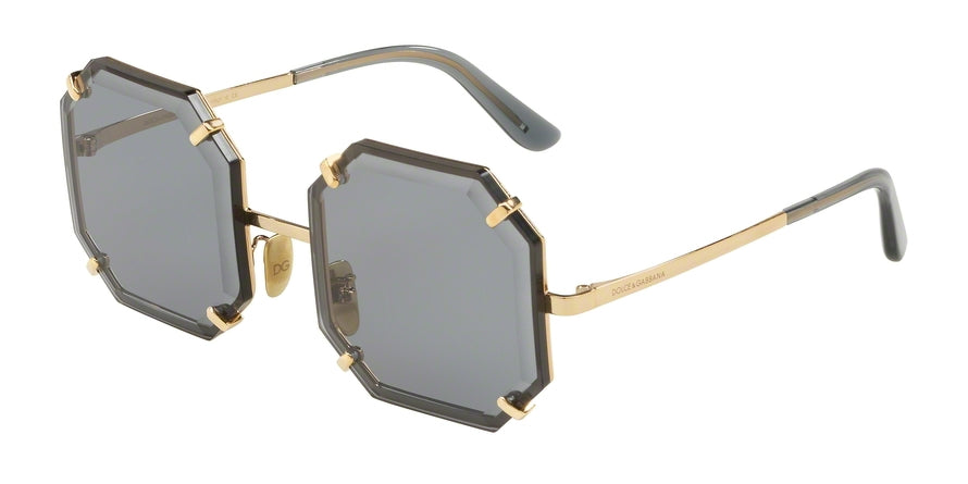 DOLCE & GABBANA DG2216 Square Sunglasses  02/87-GOLD 55-20-140 - Color Map gold