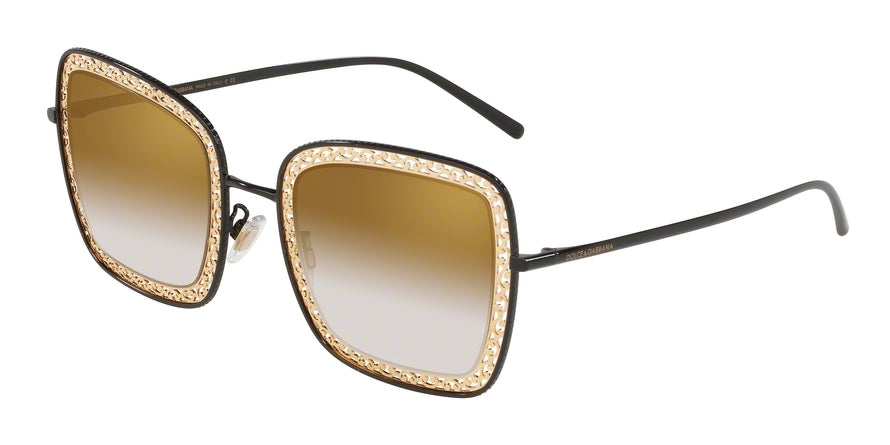 DOLCE & GABBANA DG2225 Square Sunglasses  13116E-BLACK 52-26-145 - Color Map black