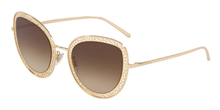 DOLCE & GABBANA DG2226 Cat Eye Sunglasses  02/13-GOLD 54-24-145 - Color Map gold