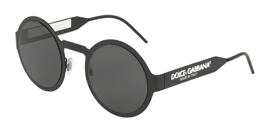 DOLCE & GABBANA DG2234 Round Sunglasses  110687-MATTE BLACK 51-27-140 - Color Map black