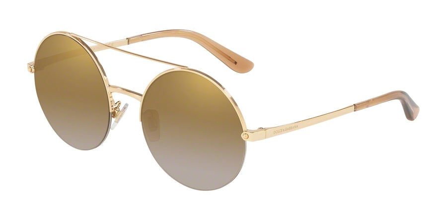 DOLCE & GABBANA DG2237 Round Sunglasses  02/6E-GOLD 54-19-140 - Color Map gold