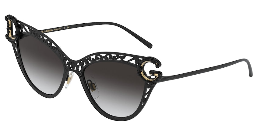 DOLCE & GABBANA DG2239 Cat Eye Sunglasses  01/8G-BLACK 54-17-145 - Color Map black