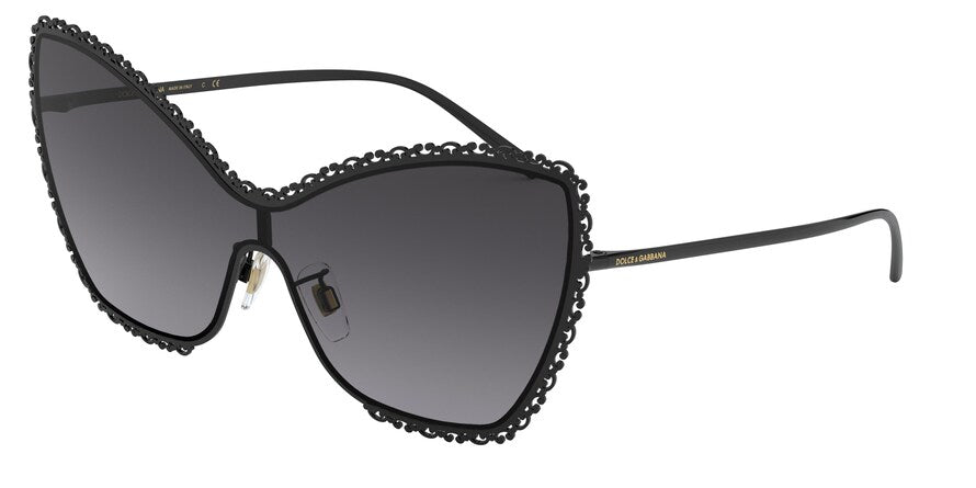 DOLCE & GABBANA DG2240 Butterfly Sunglasses  01/8G-BLACK 43-143-145 - Color Map black