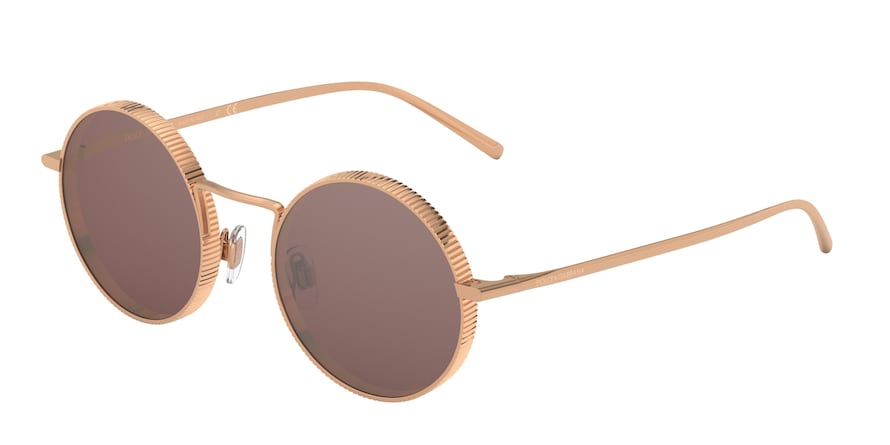 DOLCE & GABBANA DG2246 Round Sunglasses  129808-PINK GOLD 49-21-145 - Color Map pink