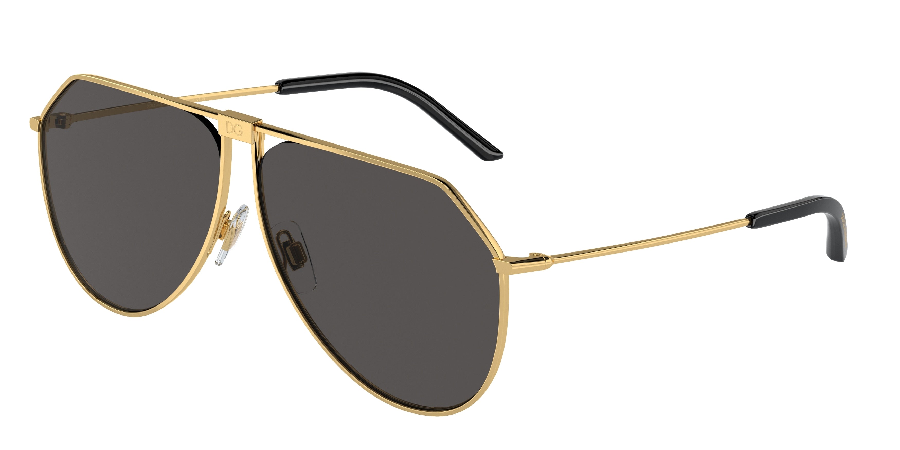 DOLCE & GABBANA DG2248 Pilot Sunglasses  02/87-Gold 62-145-11 - Color Map Gold