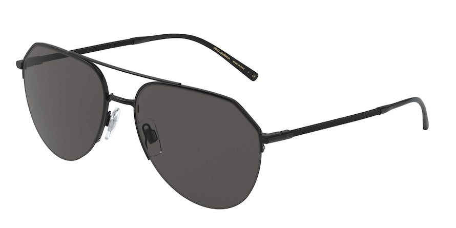 DOLCE & GABBANA DG2249 Pilot Sunglasses  01/87-BLACK 60-18-145 - Color Map black