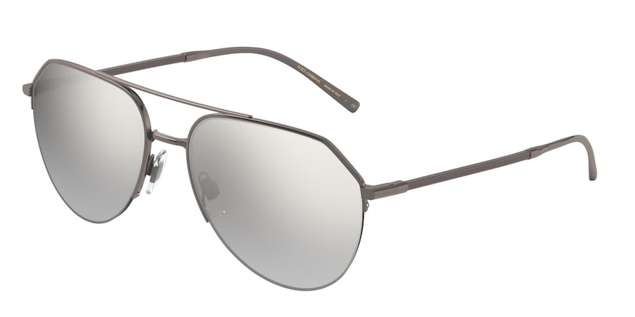 DOLCE & GABBANA DG2249 Pilot Sunglasses  04/6V-GUNMETAL 60-18-145 - Color Map gunmetal