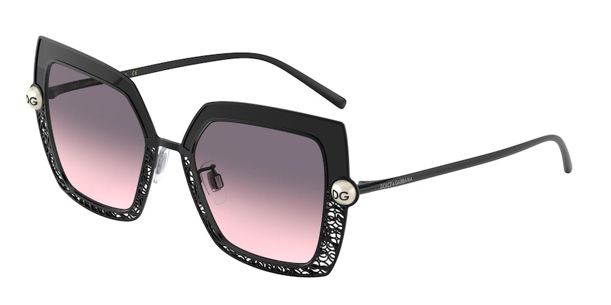 DOLCE & GABBANA DG2251H Square Sunglasses  13405M-BLACK/GREY 51-19-145 - Color Map black