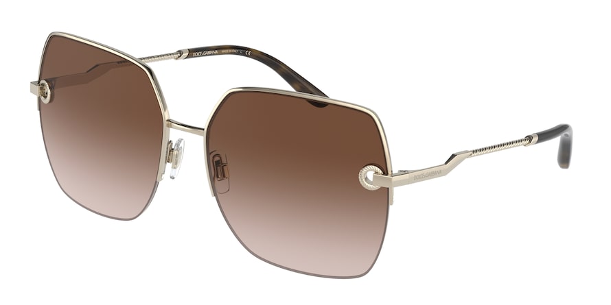 DOLCE & GABBANA DG2267 Square Sunglasses  02/13-GOLD 63-17-140 - Color Map gold