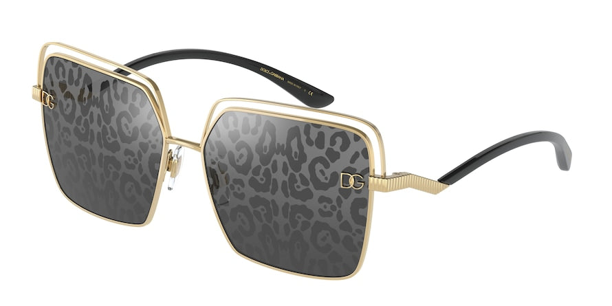 DOLCE & GABBANA DG2268 Square Sunglasses  02/P-GOLD 59-15-140 - Color Map gold