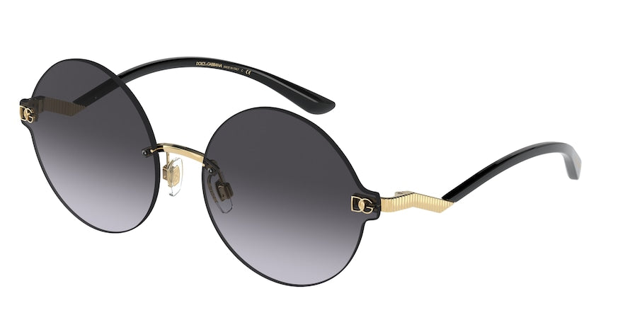 DOLCE & GABBANA DG2269 Round Sunglasses  02/8G-GOLD 62-17-140 - Color Map gold
